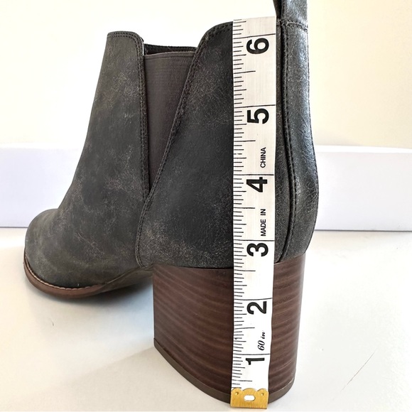 BC BORN IN CALIF DEPTH MARBLED FAUX NUBUCK POINTED-TOE BLOCK HEEL ANKLE BOOT Sz9 - Picture 13 of 14